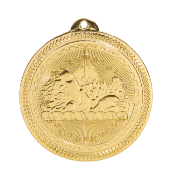 6S4616 SWIMMING BRITELAZER MEDAL (Medal: 2 " Gold)