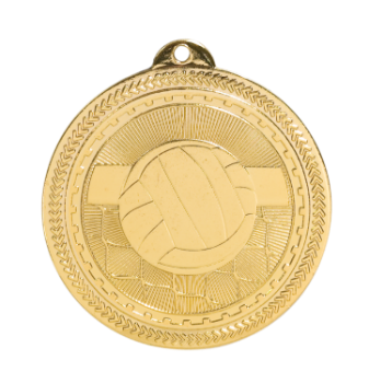 6S4702 VOLLEYBALL BRITELAZER MEDAL (Medal: 2 " Gold)