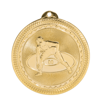 6S4704 WRESTLING BRITELAZER MEDAL (Medal: 2" Gold)