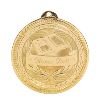6S4712 HONOR ROLL BRITELAZER MEDAL (Medal: 2" Gold)