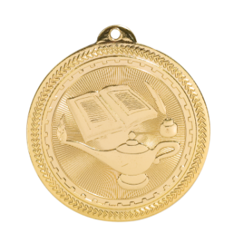 6S4713 LAMP OF KNOWLEDGE BRITELAZER MEDAL (Medal: 2" Gold)