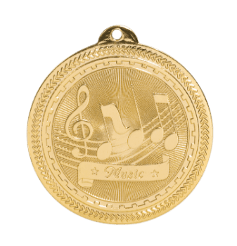 6S4715 MUSIC BRITELAZER MEDAL (Medal: 2" Gold)