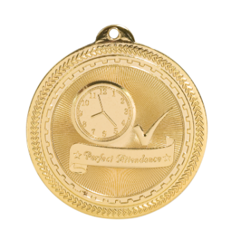6S4718 PERFECT ATTENDANCE (Medal: 2" Gold)