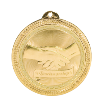 6S4723 SPORTSMANSHIP BRITELAZER MEDAL (Medal: 2" Gold)