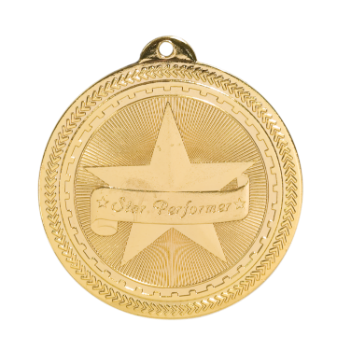 6S4724 STAR PERFORMER BRITELAZER MEDAL (Medal: 2" Gold)