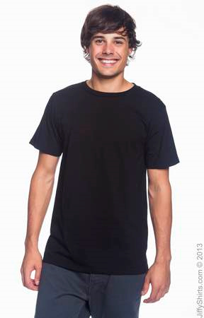 Men's Fashion Fit Ringspun T Shirt 980 (Color: Black, Size: Small)