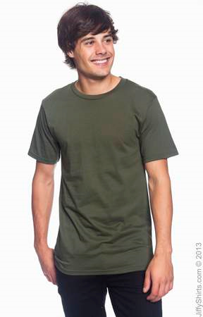 Men's Fashion Fit Ringspun T Shirt 980 (Color: City Green, Size: Small)
