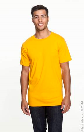 Men's Fashion Fit Ringspun T Shirt 980 (Size: Small, Color: Gold)