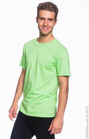Men's Fashion Fit Ringspun T Shirt 980 (Size: Small, Color: Key Lime)