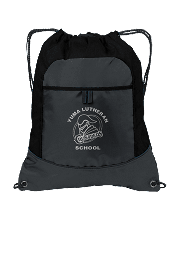 Port AuthorityÂ® Pocket Cinch Pack (Cinch Pack Colors: Black/Deep Smoke)