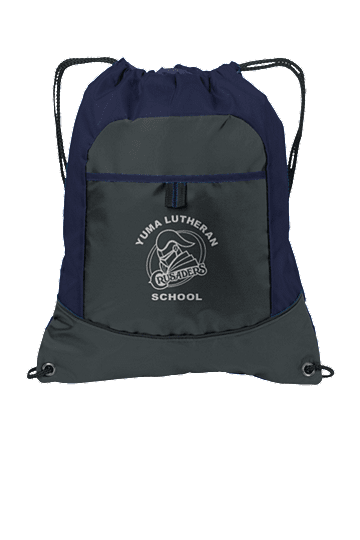 Port AuthorityÂ® Pocket Cinch Pack (Cinch Pack Colors: Navy/Deep Smoke)