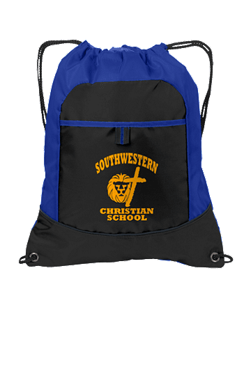 Port AuthorityÂ® Pocket Cinch Pack (Cinch Pack Colors: Blue/Black)