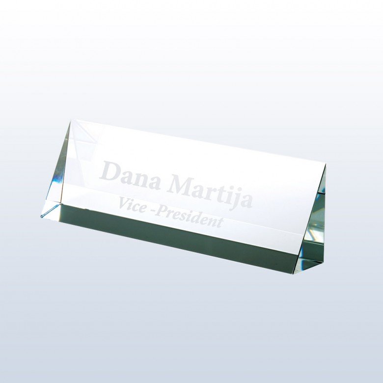 Optic Crystal Nameplate (Gift: Crystal Nameplate Medium)