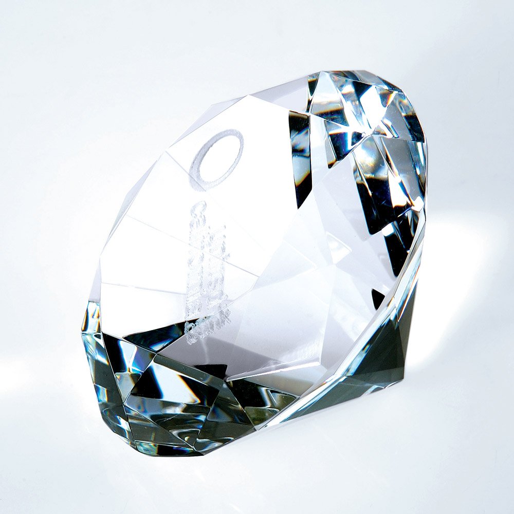 Diamond Crystal Paperweight (Gift: 3 1/8 x 2 1/4 Diamond Paperweight)