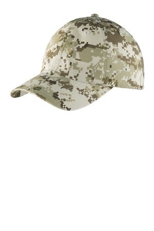 Digital Ripstop Camouflage Cap by Port Authority. C925. (Color: Sand Camo)