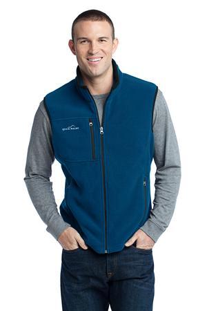 Men's Fleece Vest by Eddie Bauer EB204. (Size: Large, Color: Deep Sea Blue)