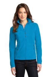 Ladies Full-Zip Microfleece Jacket by Eddie Bauer. EB225. (Size: Large, Color: Peak Blue)