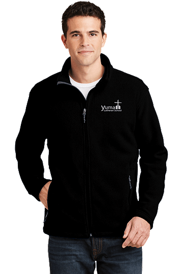 Port AuthorityÂ® Men's Value Fleece Jacket - YLS (Jacket Size: XS Size 32-34, School Colors: Black)