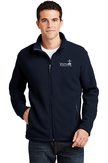 Port AuthorityÂ® Men's Value Fleece Jacket - YLS (Jacket Size: XS Size 32-34, School Colors: Navy)