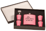 Flask Set, Presentation Box (Flask Set Color Options: Matte Pink)