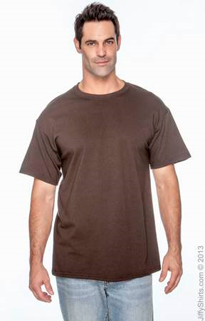 Adult Unisex Heavy Cotton Activewear 5.3 oz. T Shirt G500. (Color: Dark Chocolate, Size: XL)