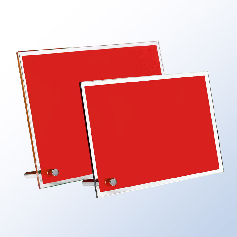 1PSM Red Chroma Plaque (Plaque: SM 5 x 7 Glass, Red)
