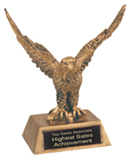 2PJDS952 Premier Gold Eagle Resin Award (Award: 6 1/2" Gold Eagle Resin)