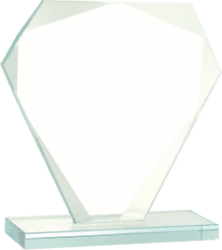 2PJGS Premier Jade Glass Cut Diamond Plaque (Plaque: 5 1/2" Glass Cut Diamond)