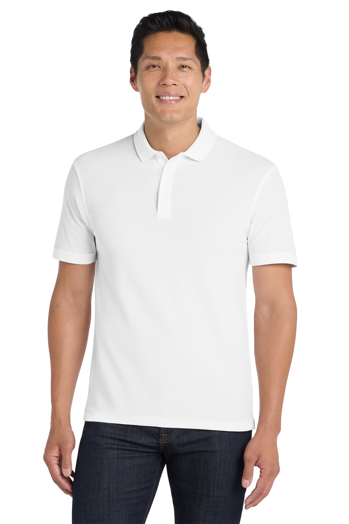 Port Authority Men Core Classic Pique Polo - RCA (Port Authority Men's Core Classic Pique Polo - RCA: White XS 32/34)