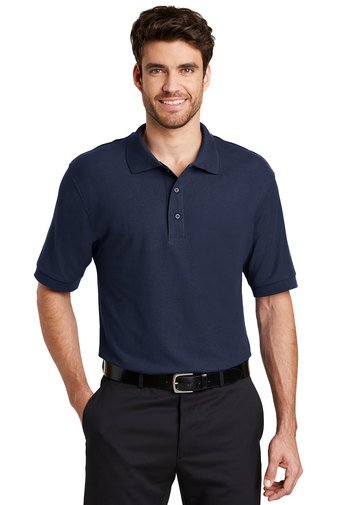 Port AuthorityÂ® Silk Touchâ„¢ Cotton Blend Polo, Adult - YLS Student, Staff and Parent (Polo Size: XS 32-34, School Colors: Navy)