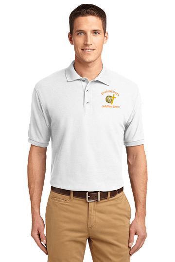 Port AuthorityÂ® Core Classic Pique Cotton Polo - Adult - SWCS Student, Staff and Parent (Size: XS - Size 32/34, Color: White)