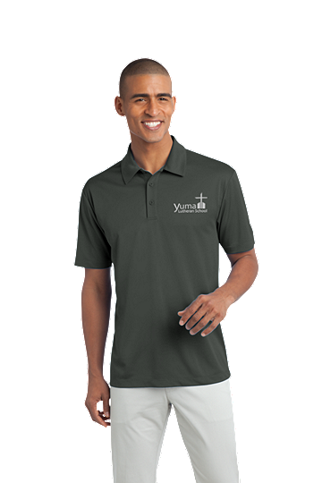 Port Authority® Silk Touch™ Men's Performance Polo - YLS (Performance Polo Color: Grey, Polo Size: XS 32-34)