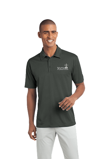 Port AuthorityÂ® Silk Touchâ„¢ Men's Performance Polo - YLS (Performance Polo Color: Grey, Polo Size: XS 32-34)