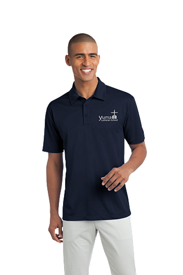 Port Authority® Silk Touch™ Men's Performance Polo - YLS (Performance Polo Color: Navy, Polo Size: XS 32-34)