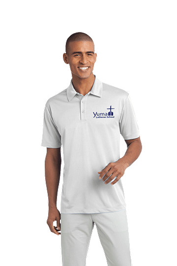 Port AuthorityÂ® Silk Touchâ„¢ Men's Performance Polo - YLS (Performance Polo Color: White, Polo Size: XS 32-34)