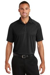Men's Personalized Crossover Raglan Polo by Port Authority. K575 (Size: Large, Color: Black)