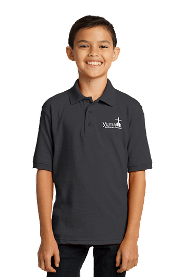 Port & CompanyÂ® Youth Core Blend Jersey Knit Polo - Unisex (Polo Color: Grey, Polo Size: XS - 4)