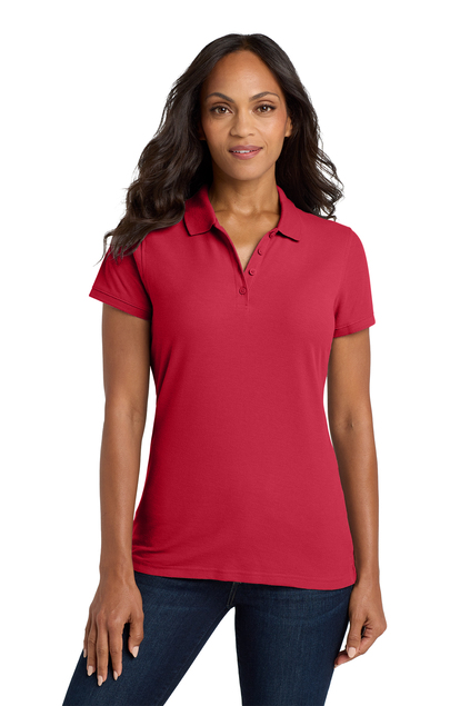 Port Authority, Ladies Core Classic Pique Polo - FCA (Port Auth, Ladies Core Classic Pique Polo - FCA: Red - XS - Size 2)