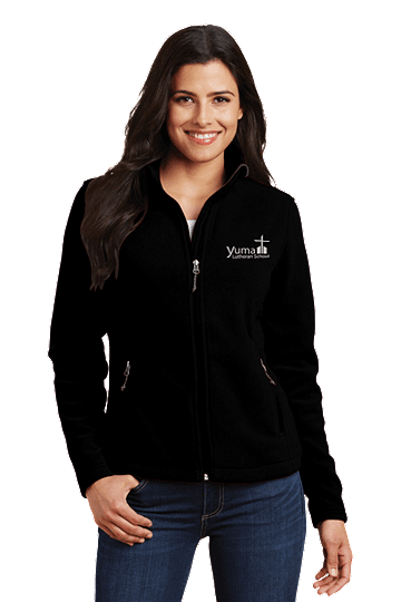 Port AuthorityÂ® Ladies Value Fleece Jacket - YLS (Jacket Size: XS Size 2, School Colors: Black)