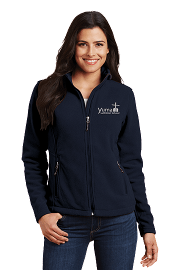 Port AuthorityÂ® Ladies Value Fleece Jacket - YLS (Jacket Size: XS Size 2, School Colors: Navy)