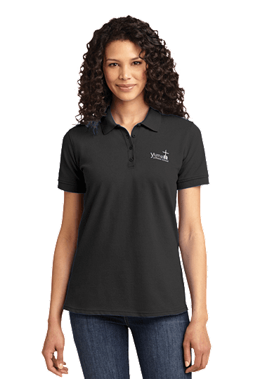 Port & Company® Ladies Core Blend Pique Polo - YLS (Polo Size: XS - 2, School Colors: Grey)