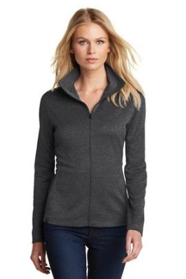 Ladies Sweater Alternative Pixel Full-Zip by OGIO. LOG203. (Color: Blacktop, Size: Large)