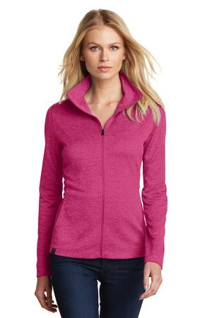 Ladies Sweater Alternative Pixel Full-Zip by OGIO. LOG203. (Size: Large, Color: Pink Crush)