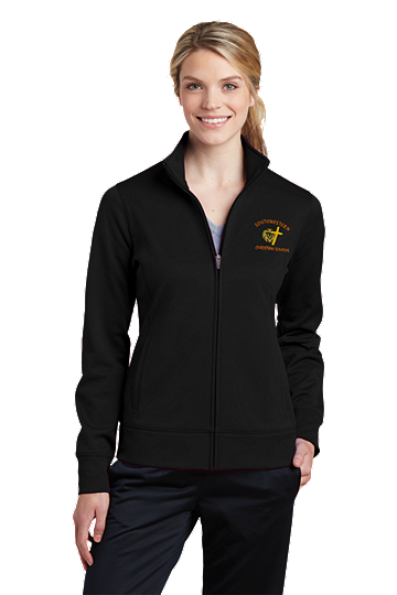 Sport-Tek® Ladies Sport-Wick® Fleece Full-Zip Jacket - SWCS (Color: Black, Size: XS - Size 2)