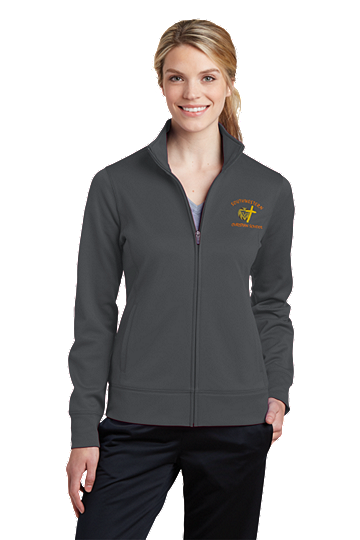 Sport-Tek® Ladies Sport-Wick® Fleece Full-Zip Jacket - SWCS (Color: Dark Smoke Grey, Size: XS - Size 2)