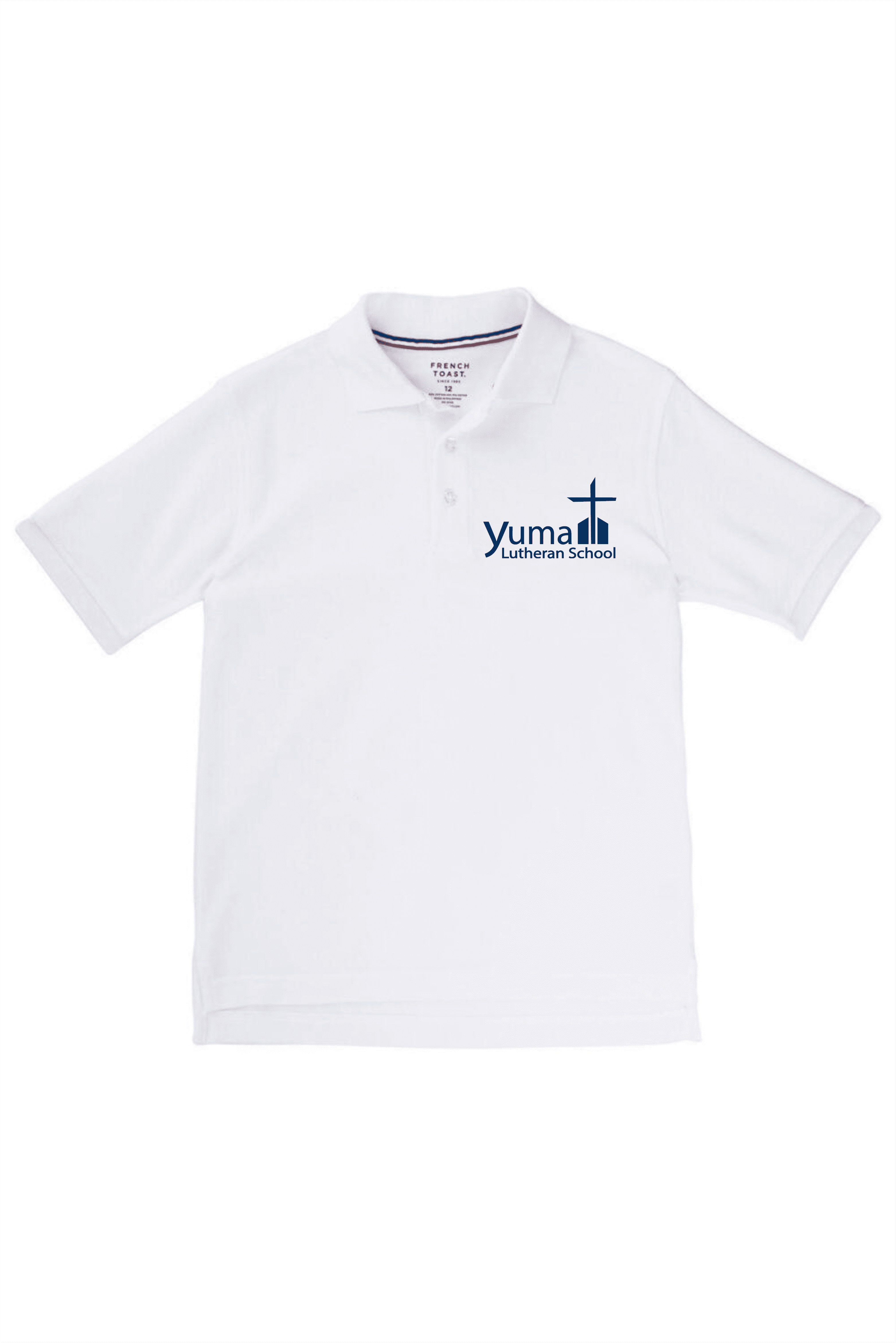 French Toast Boy's Short Sleeve Pique Polo (Polo Size: XS - 4/5, French Toast Polo Color: White)