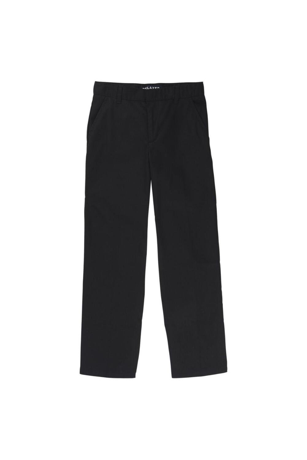 Boy's Adjustable Waist Double Knee Pant (Pant Color: Black, Pant Size: Size 4)