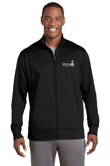 Sport-TekÂ® Sport-WickÂ® Men's Fleece Full-Zip Jacket - YLS (Jacket Size: XS Size 32-34, School Colors: Black)