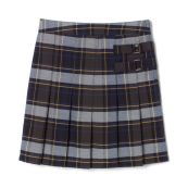 French Toast Two-Tab Plaid Scooter, Blue/Gold, SWCS (Color: Plaid Scooter, Blue/ Gold, Size: Size 4)