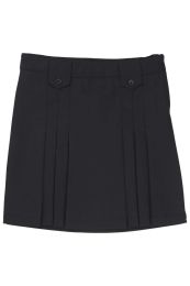 French Toast Front Pleated Skirt (Color: Skirt Black, Size: Skirt Size 5)